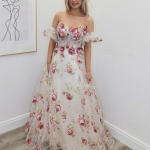 amiriz floral print ballgown