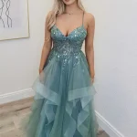 sage ballgown