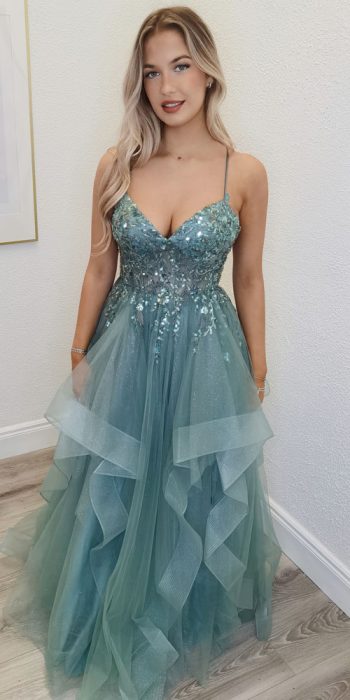 sage ballgown