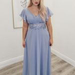 clara light blue bridesmaid dress