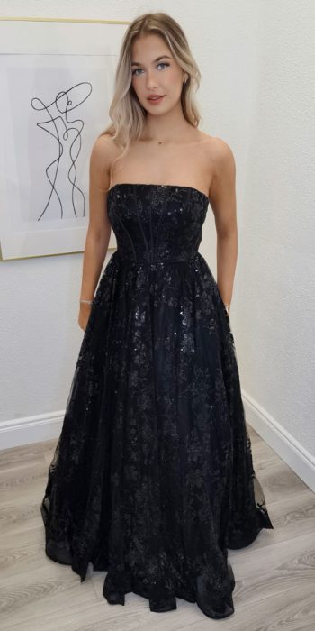 keelan black ballgown