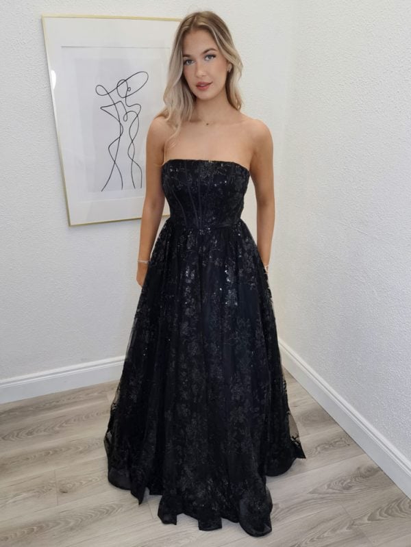 keelan black ballgown