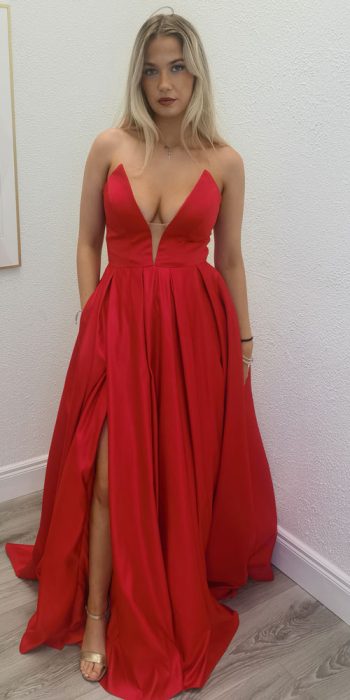 robyn red ballgown