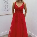 alice red ballgown