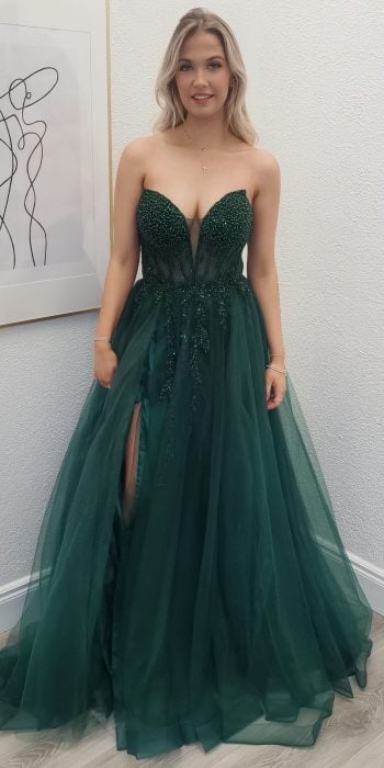 emi green ballgown