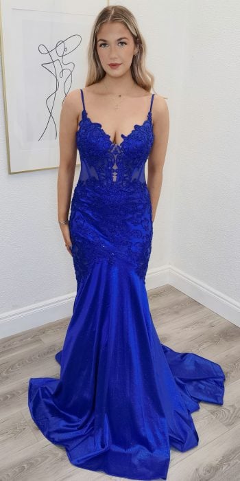 hilary royal blue gown