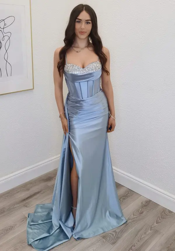 julie light blue gown