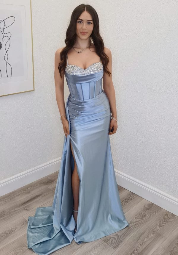 julie light blue gown