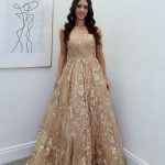 keelan gold ballgown