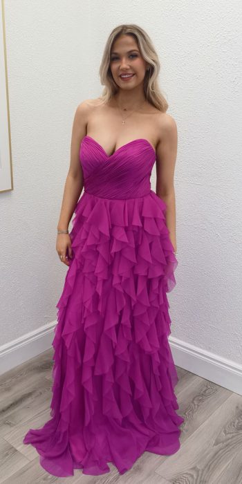 nikki magenta gown