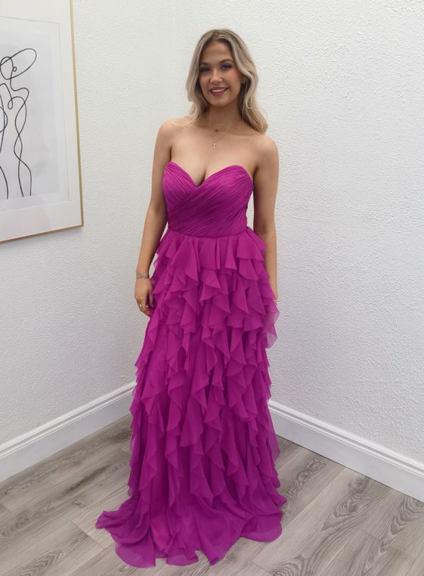 nikki magenta gown