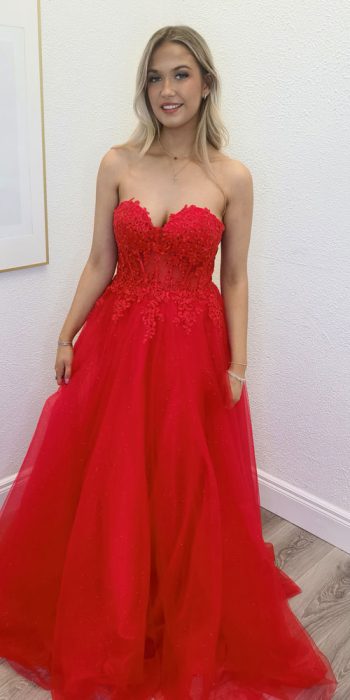 phoenix red ballgown