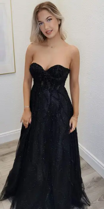 jay black beaded ballgown