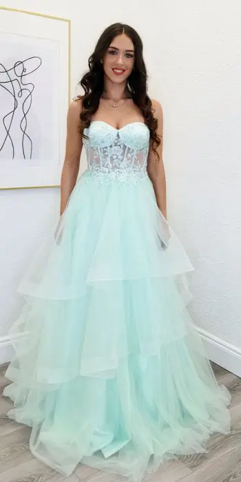 steph mint ballgown