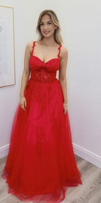 yazmin red ballgown