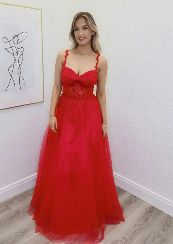 yazmin red ballgown