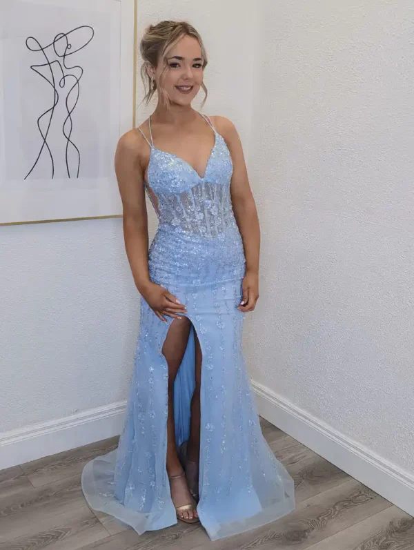 dusky blue ballgown dusky blue ballgown