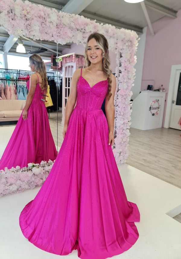 lara pink ballgown