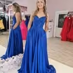 lara royal blue ballgown