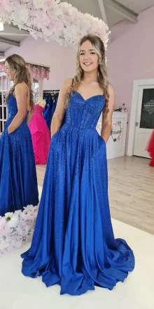 lara royal blue ballgown