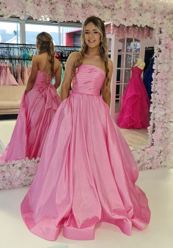 tia pink ballgown