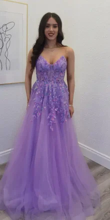 ailbhe lilac sparkle ballgown