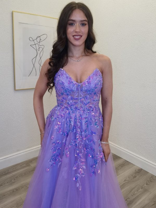 ailbhe lilac sparkle ballgown