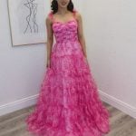 cody pink floral ballgown