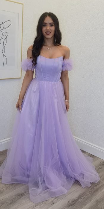 kity lilac corset ballgown