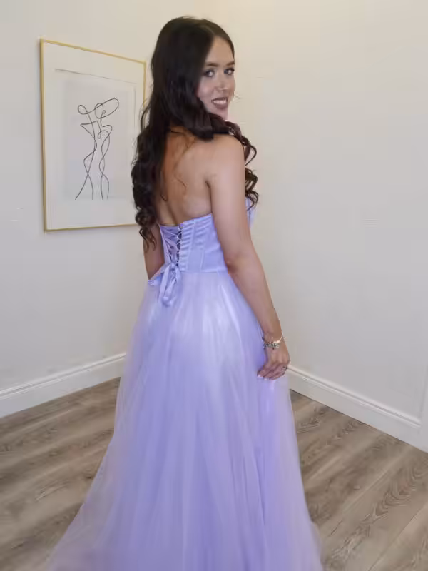 kity lilac corset ballgown