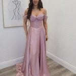 melia blush pink aline gown