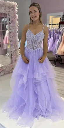 riah beaded corset ballgown