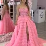 shiani lace corset ruffle ballgown