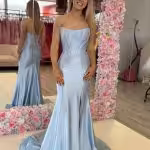 cyprus baby blue fitted gown