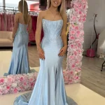 cyprus baby blue fitted gown