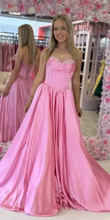 pink sweetheart ballgown